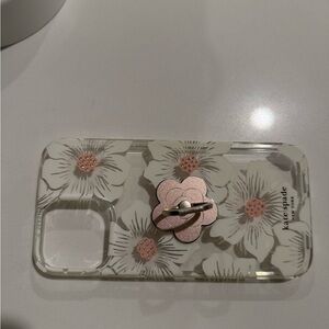 Kate Spade 13 pro max phone case with silver Popsocket. Only used a few days.